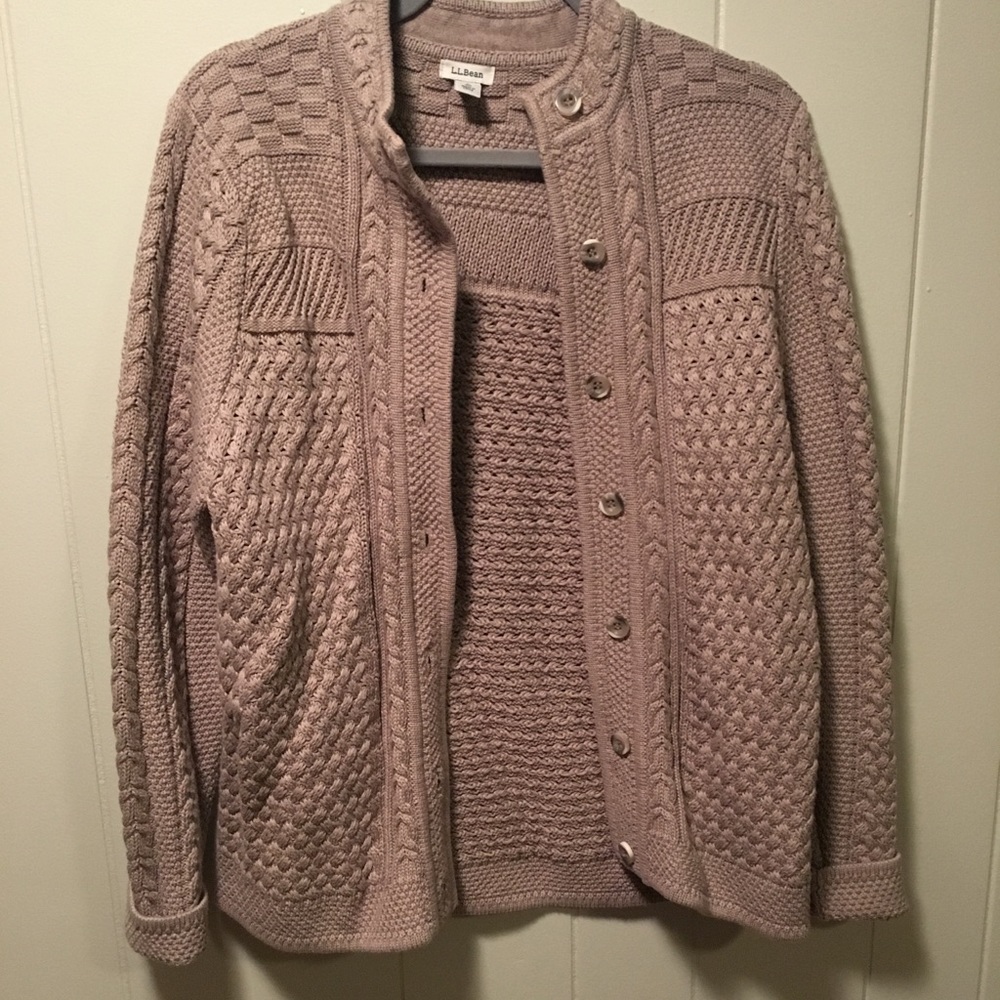 LLBean Cableknit Cozy Cardigan